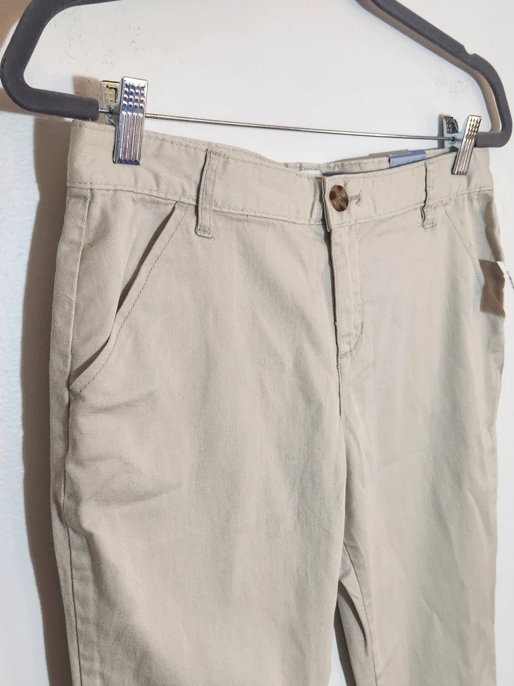 Old Navy Light Khaki Skinny Pants with Adjustable Waist Size 14 Plus NWT